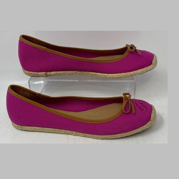 EUC Coach Darcelle Purple Fuchsia Round Toe Slip-On Espadrille Flats Size 9 - Picture 3 of 7